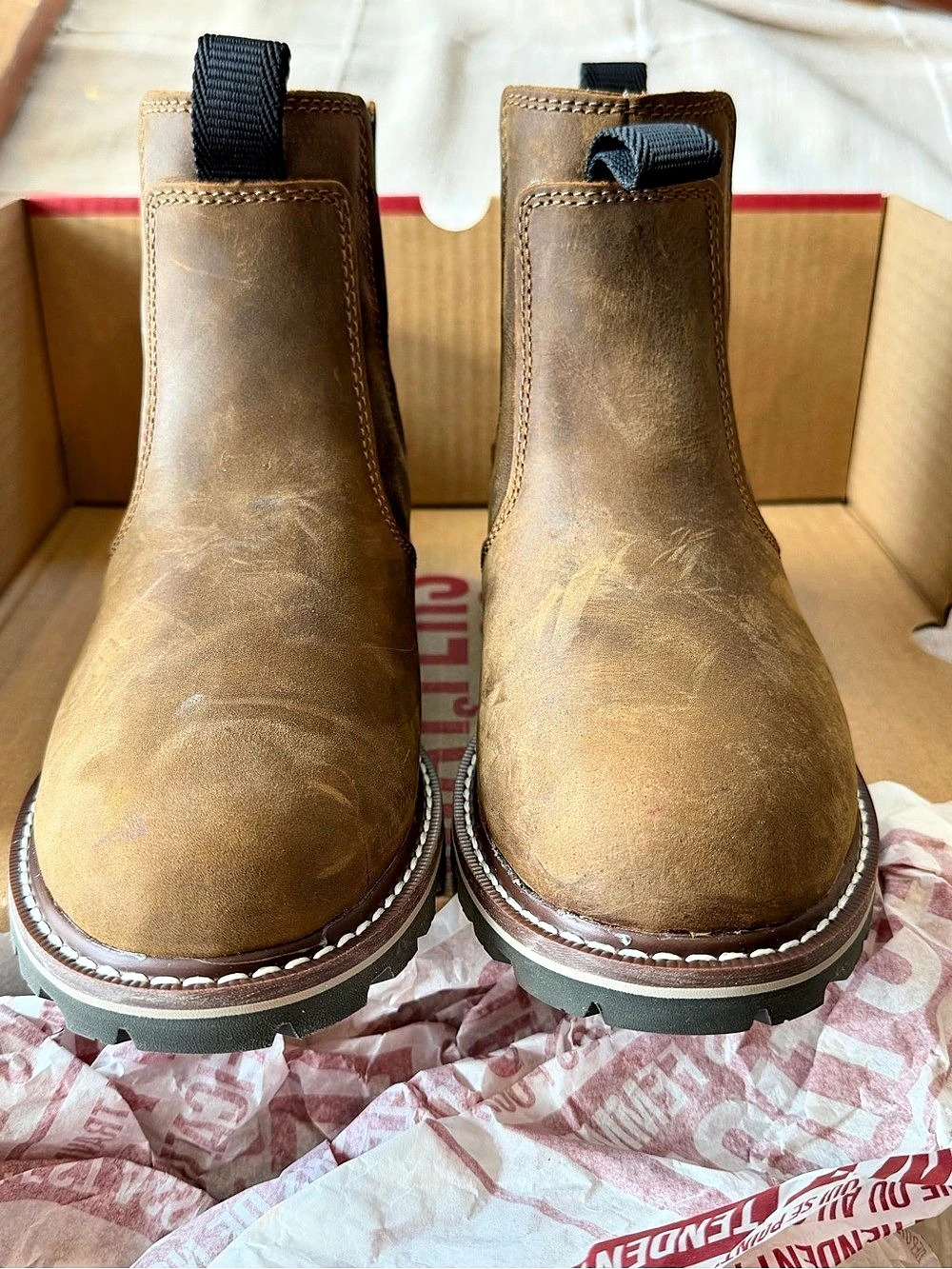 New Kodiak Bralorne Chelsea Boots Women’s 6 Brown Leather Slip Resistant